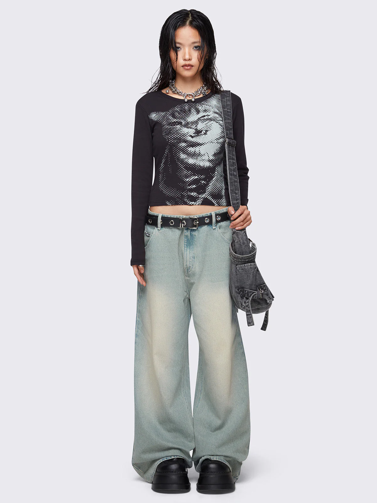 Minga Glen Blue Baggy Jeans