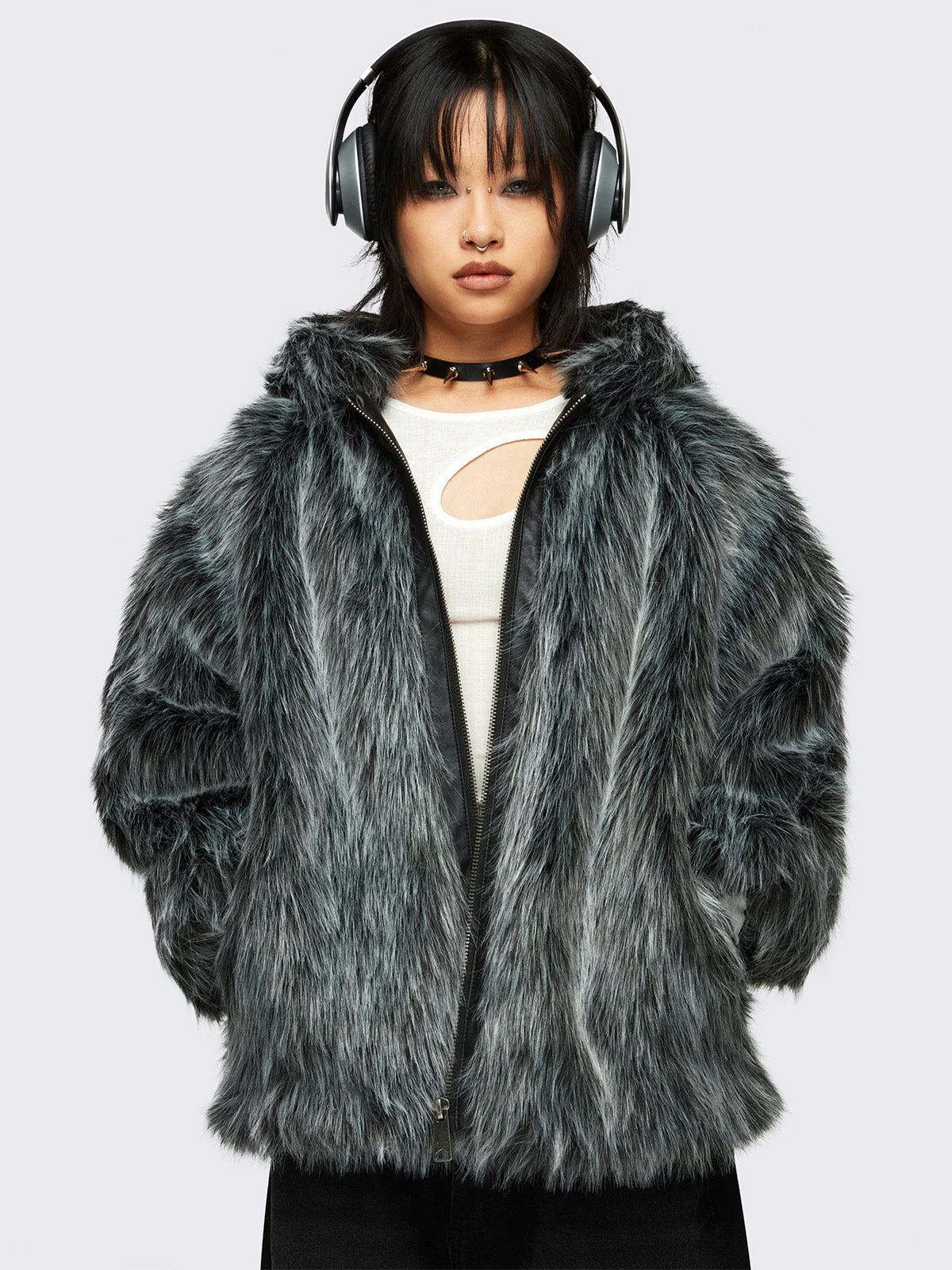 Minga Chrome Faux Fur Jacket