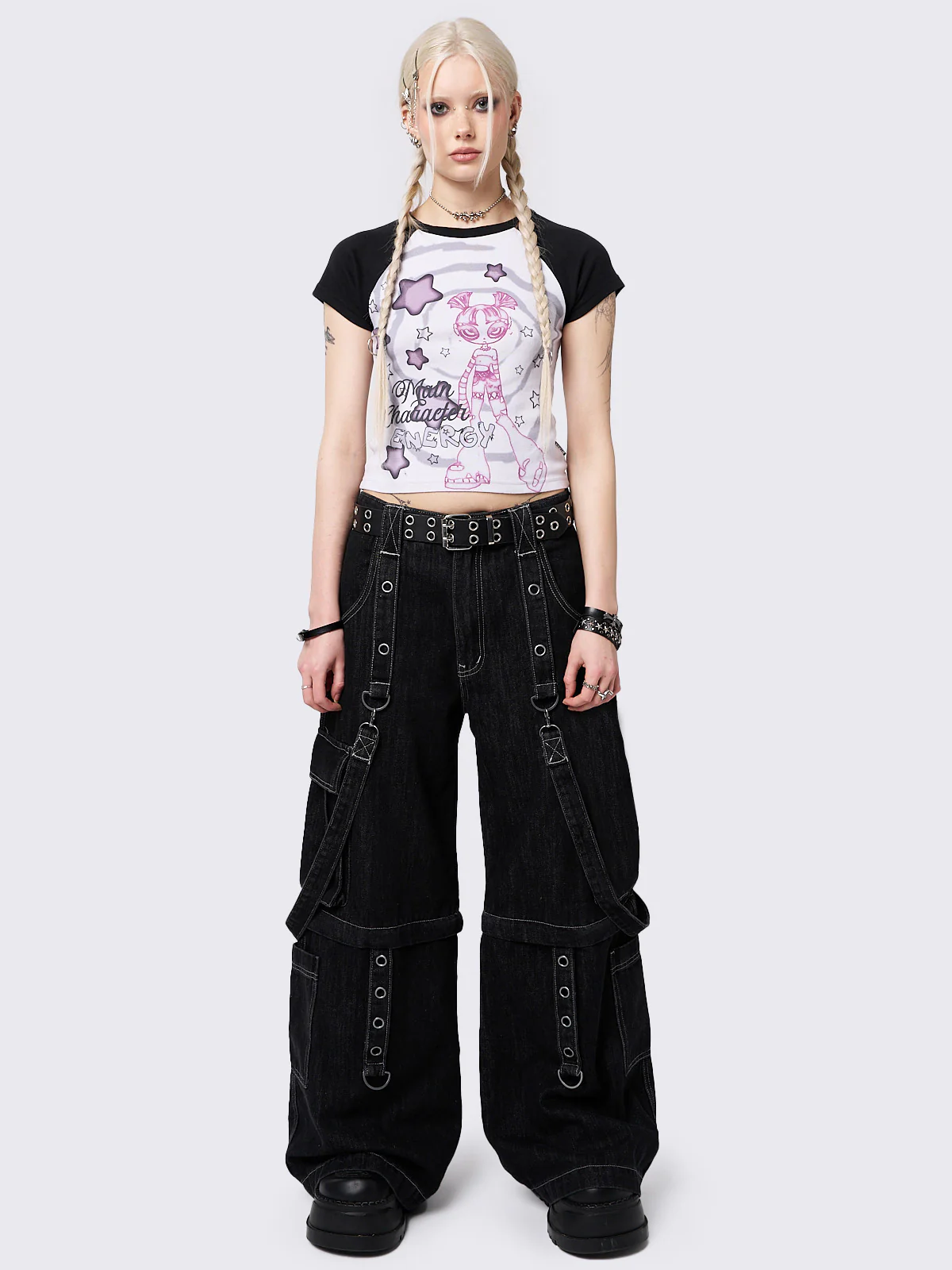 Minga Trek Black Cargo Jeans