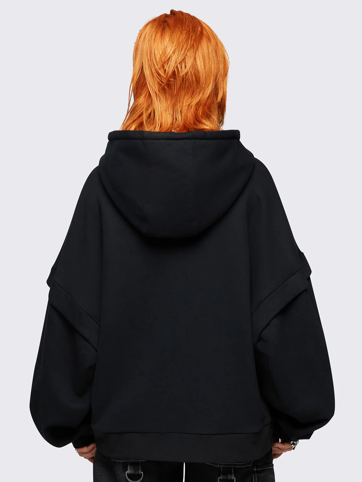 Minga Crucifix Zip Up Hoodie