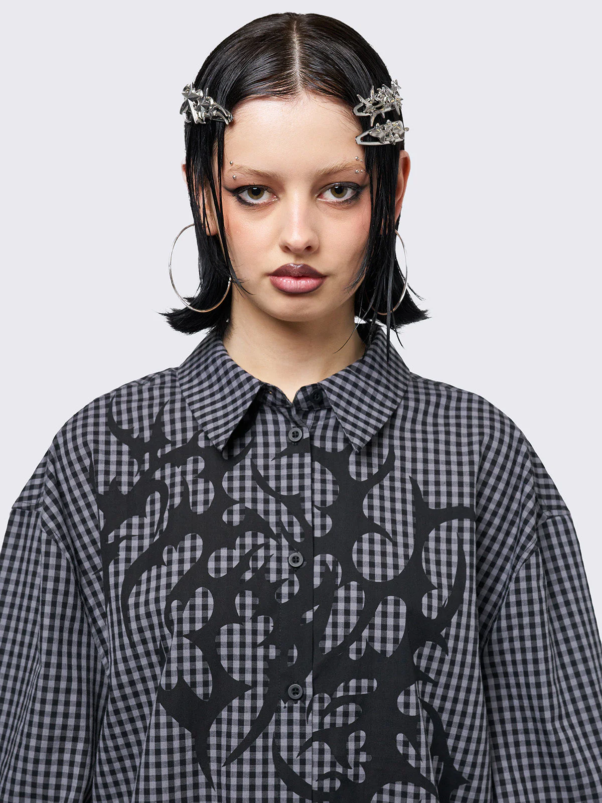 Minga Tattooed Check Shirt