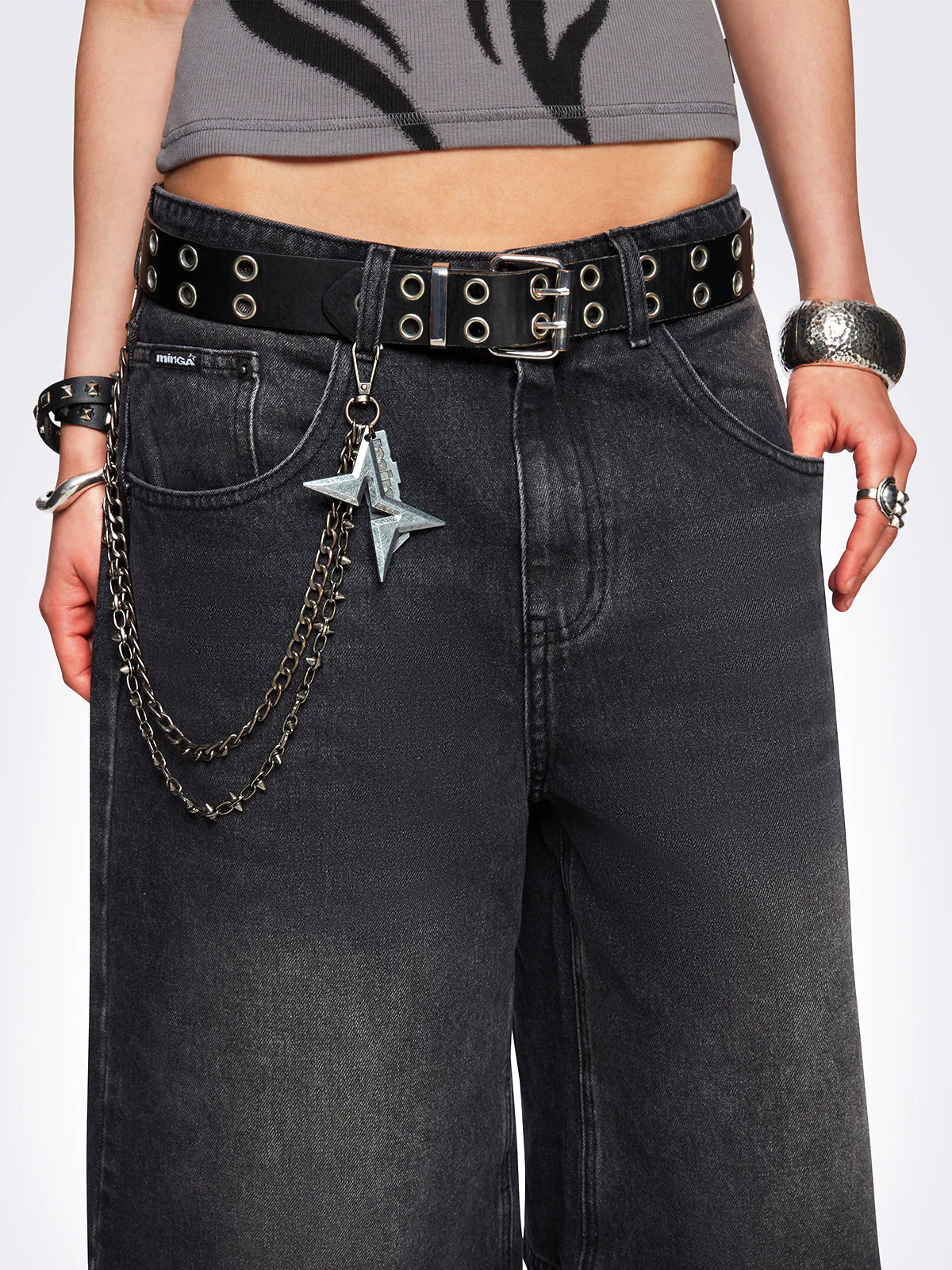 Minga Jen Black Washed Jorts