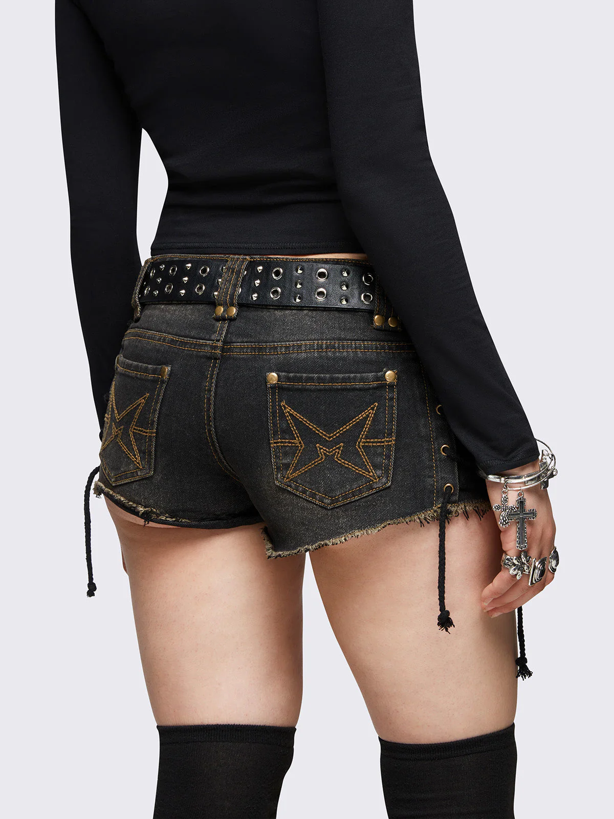 Minga Savage Denim Hot Pants
