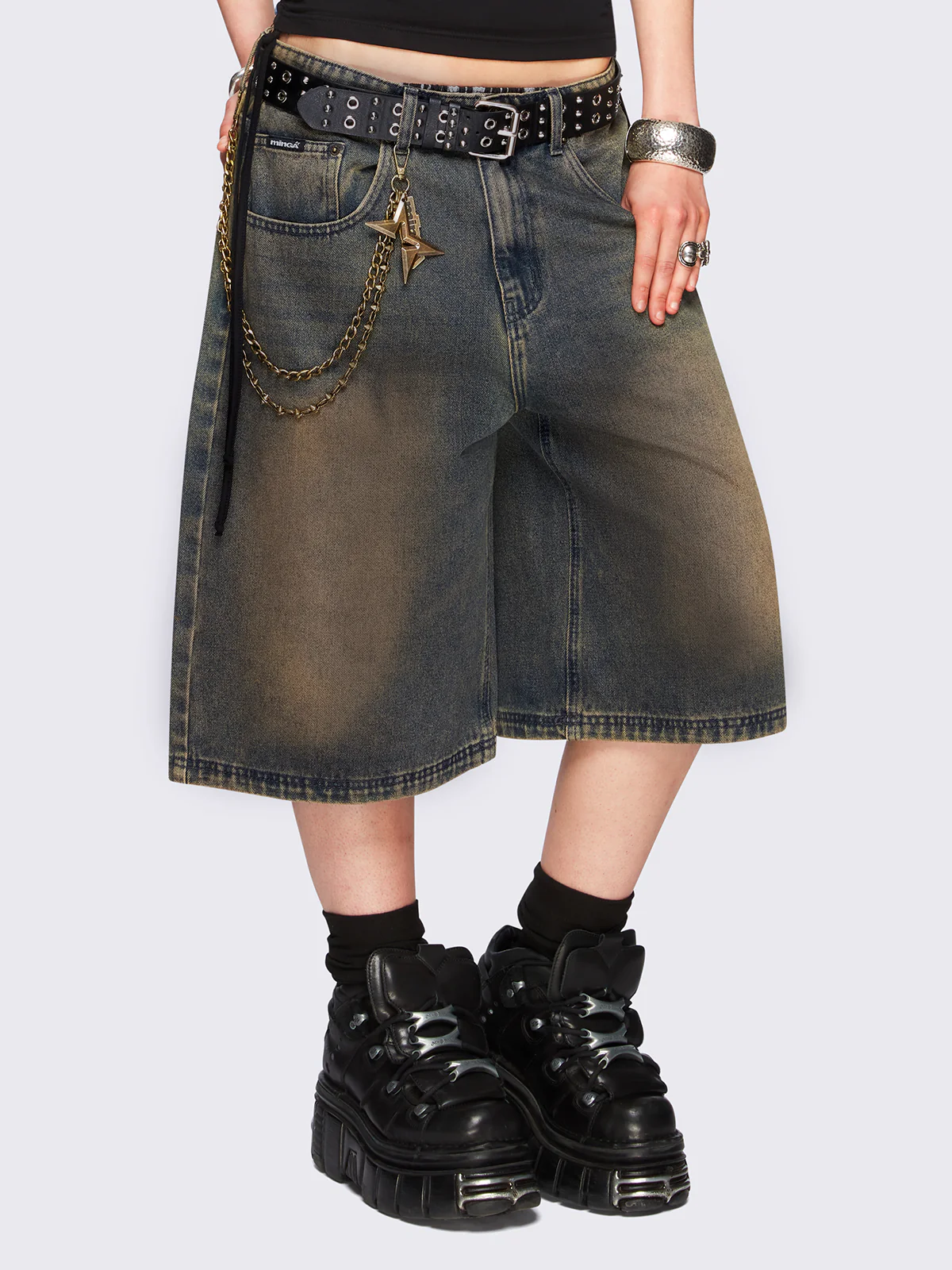 Minga Jen Blue Washed Jorts