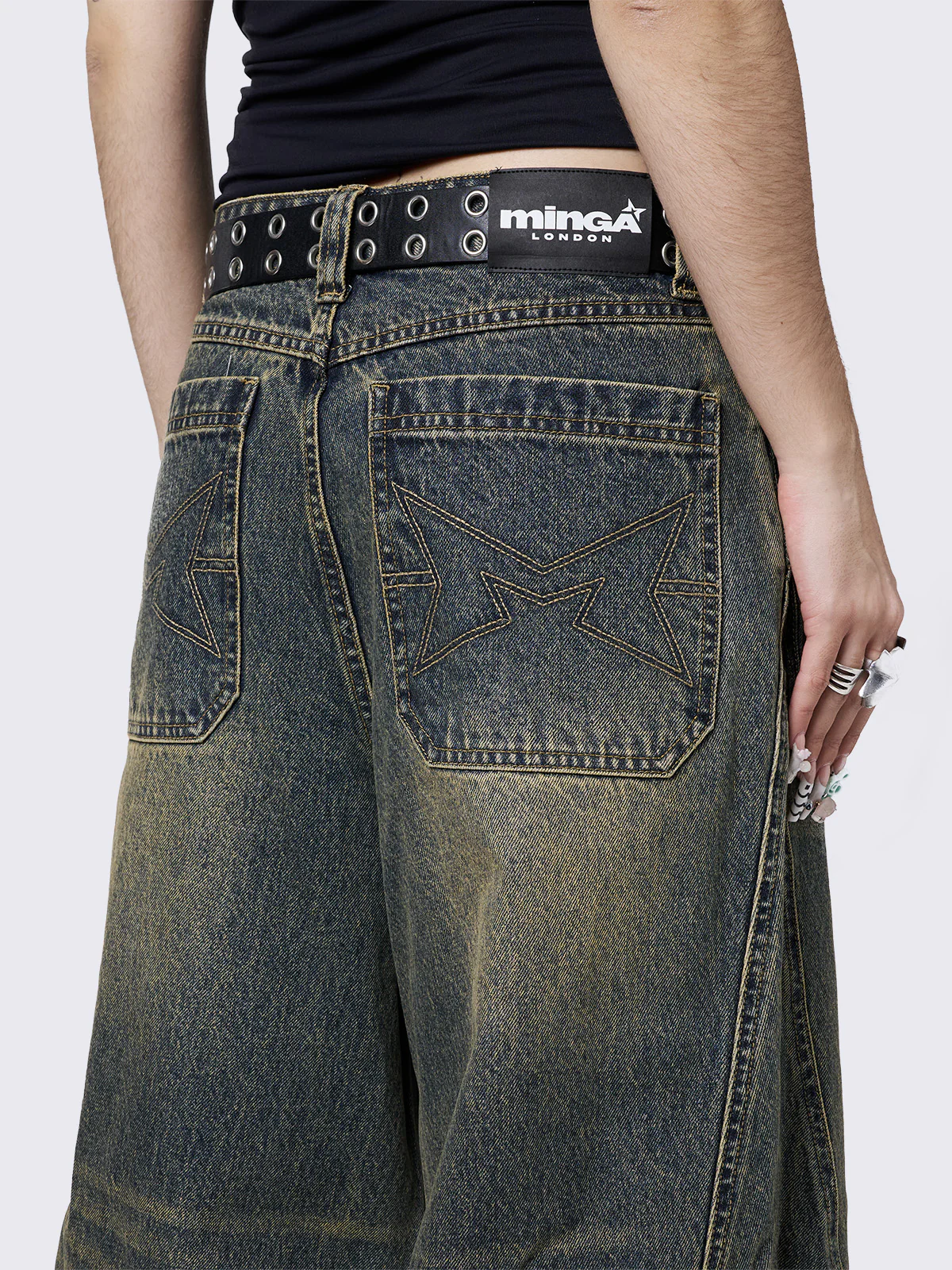 Minga Blue Super Baggy Jeans