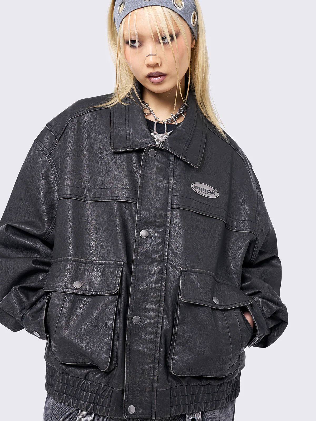 Minga Roxy Black Bomber Jacket