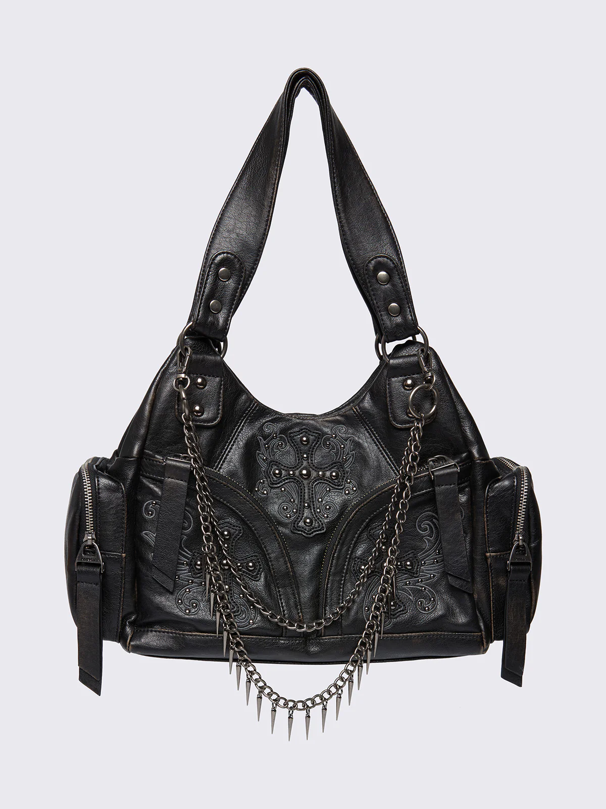 Minga Abyss Black Vegan Shoulder Bag