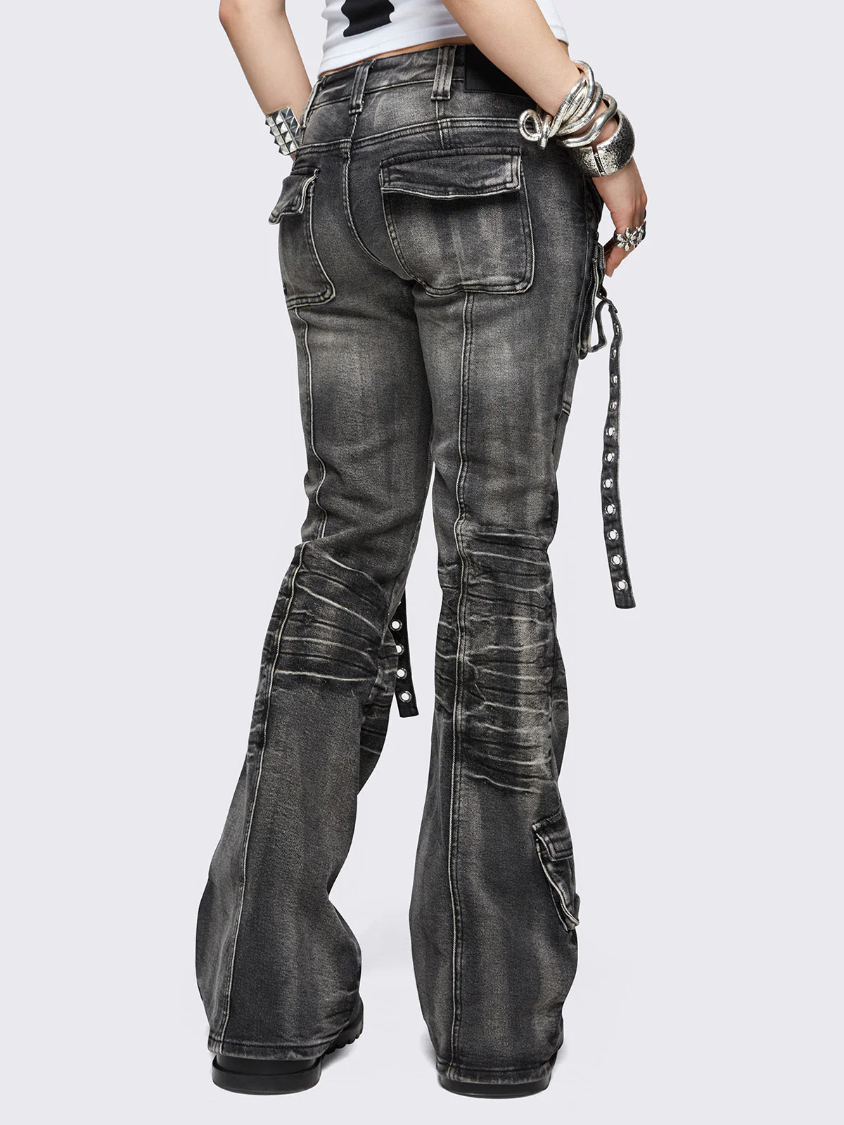 Minga Elsie Black Flared Jeans