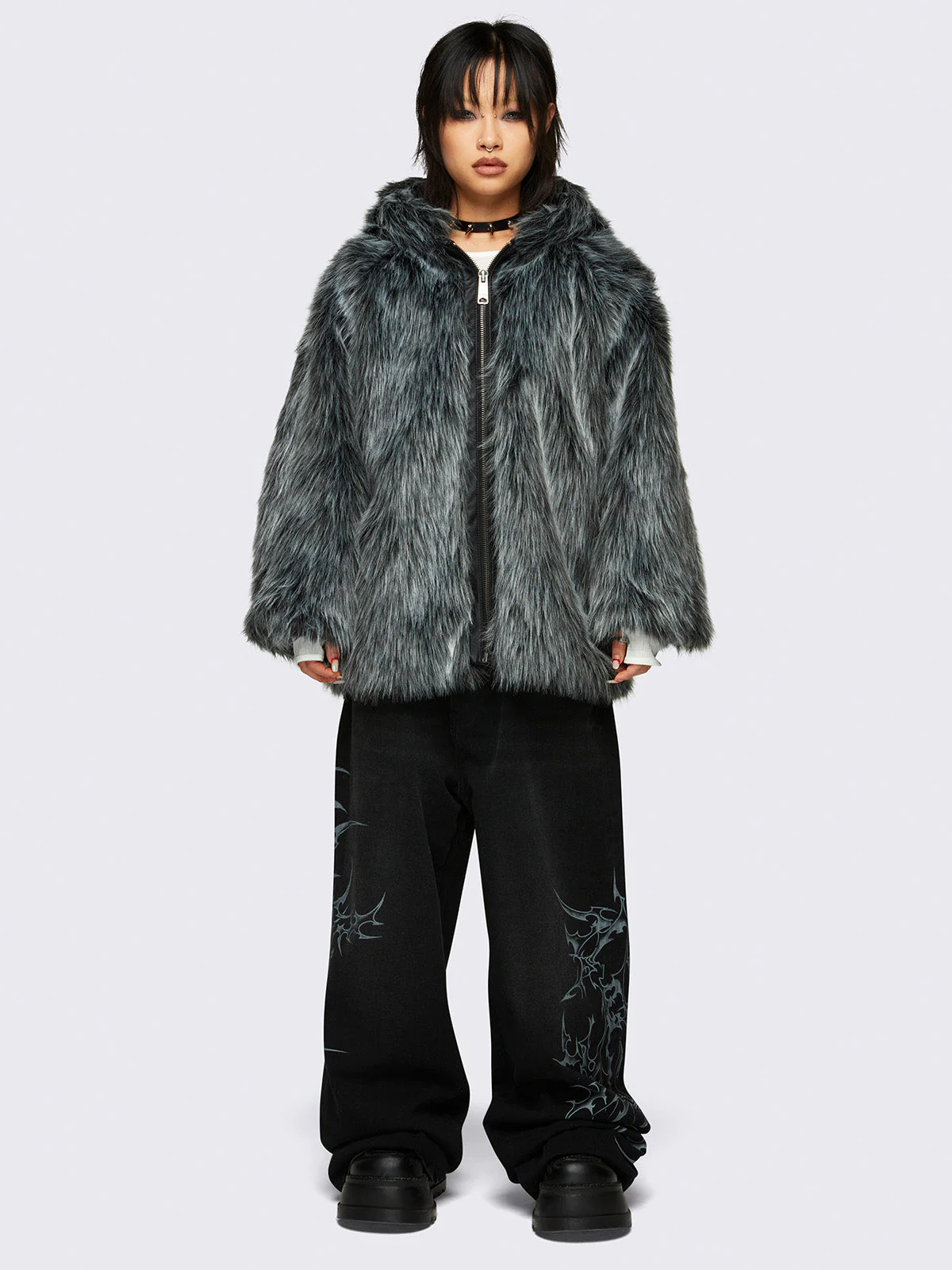 Minga Chrome Faux Fur Jacket