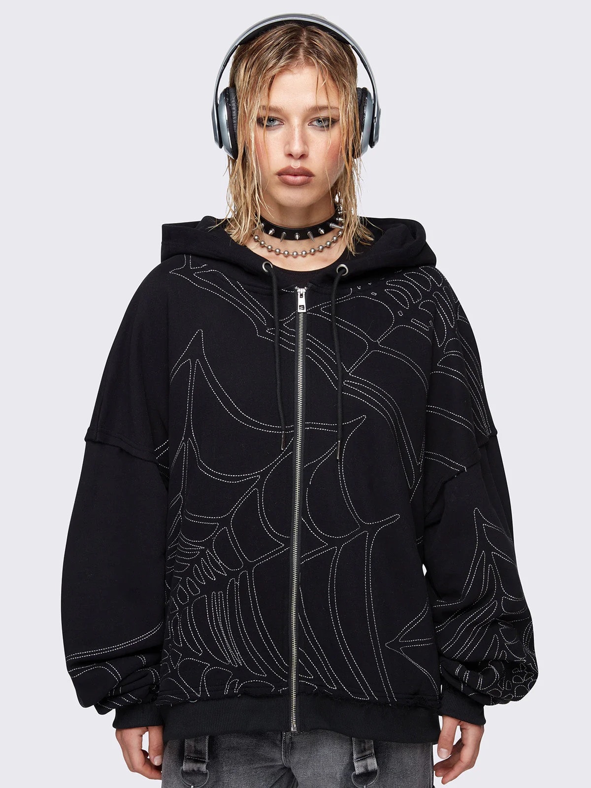 Minga Arachnid Zip Up Hoodie
