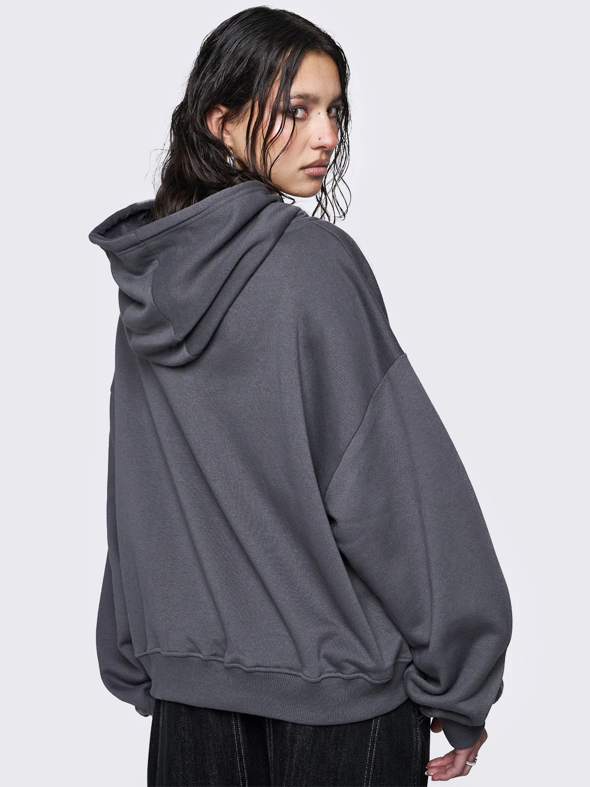 Minga Minga Ink Grey Zip Up Hoodie