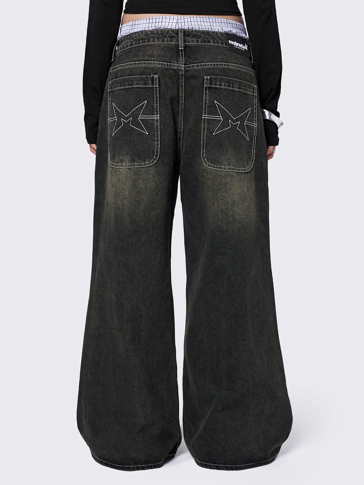 Minga Kim Green Baggy Jeans