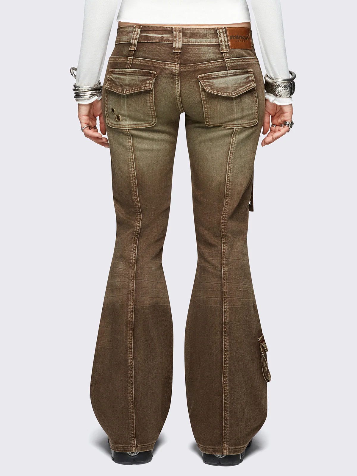 Minga Elsie Brown Flared Jeans