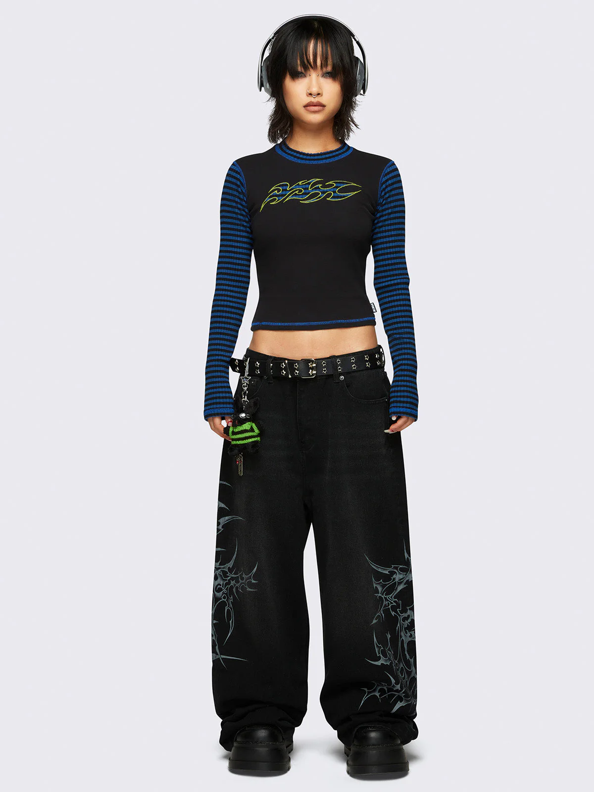 Minga Voltwave Striped Top