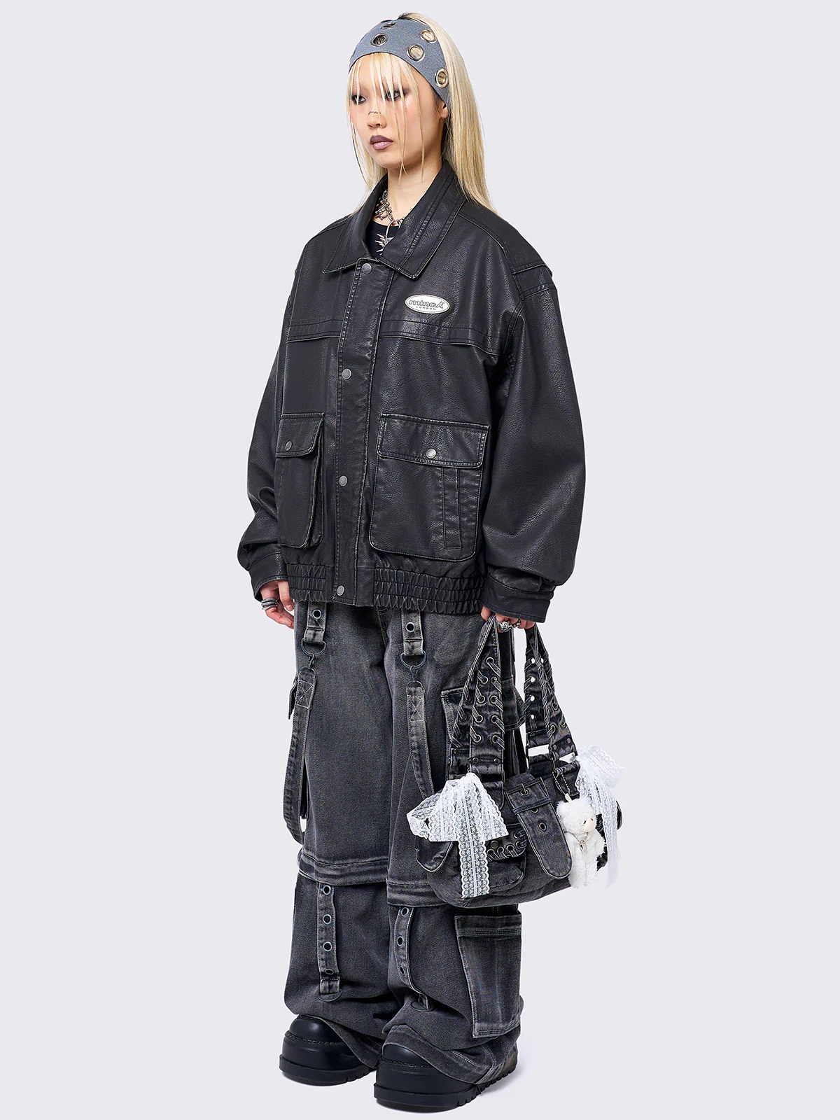 Minga Roxy Black Bomber Jacket