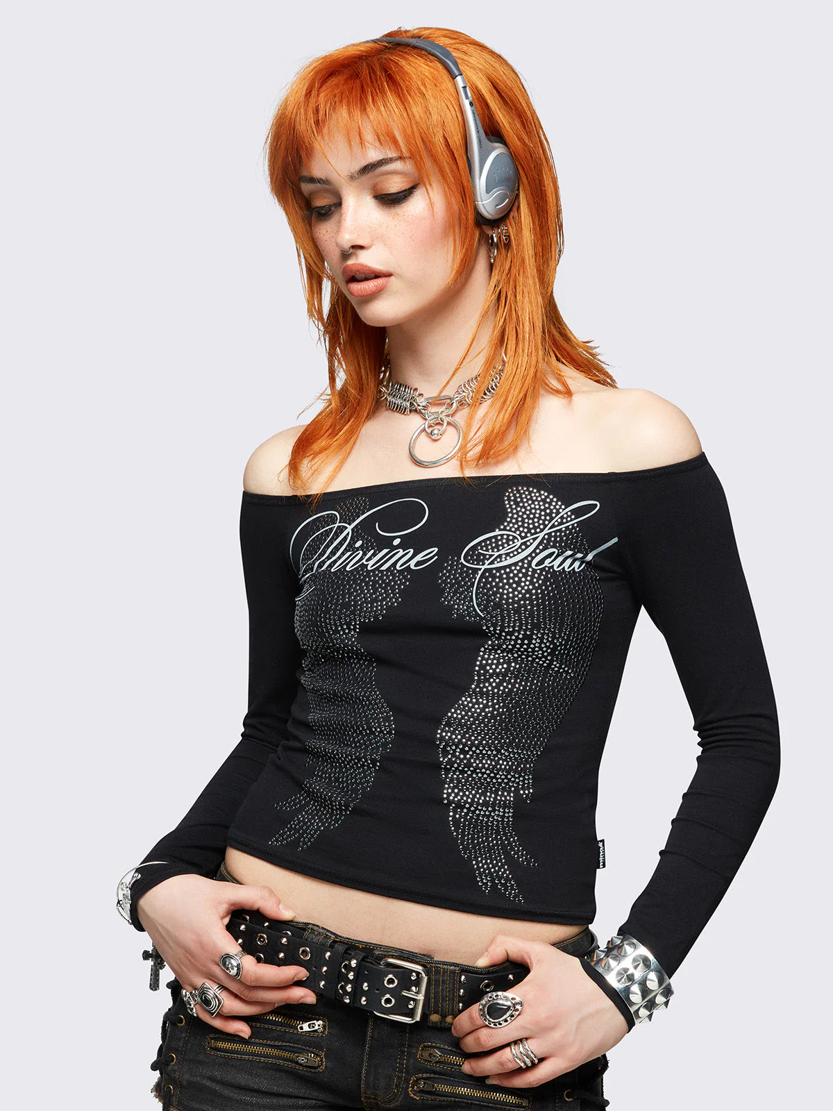 Minga Divine Soul Off-Shoulder Top