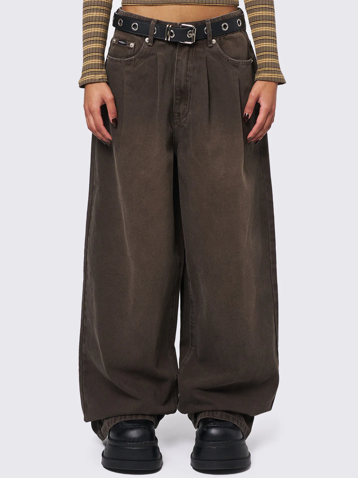 Minga Ollie Brown Baggy Pants