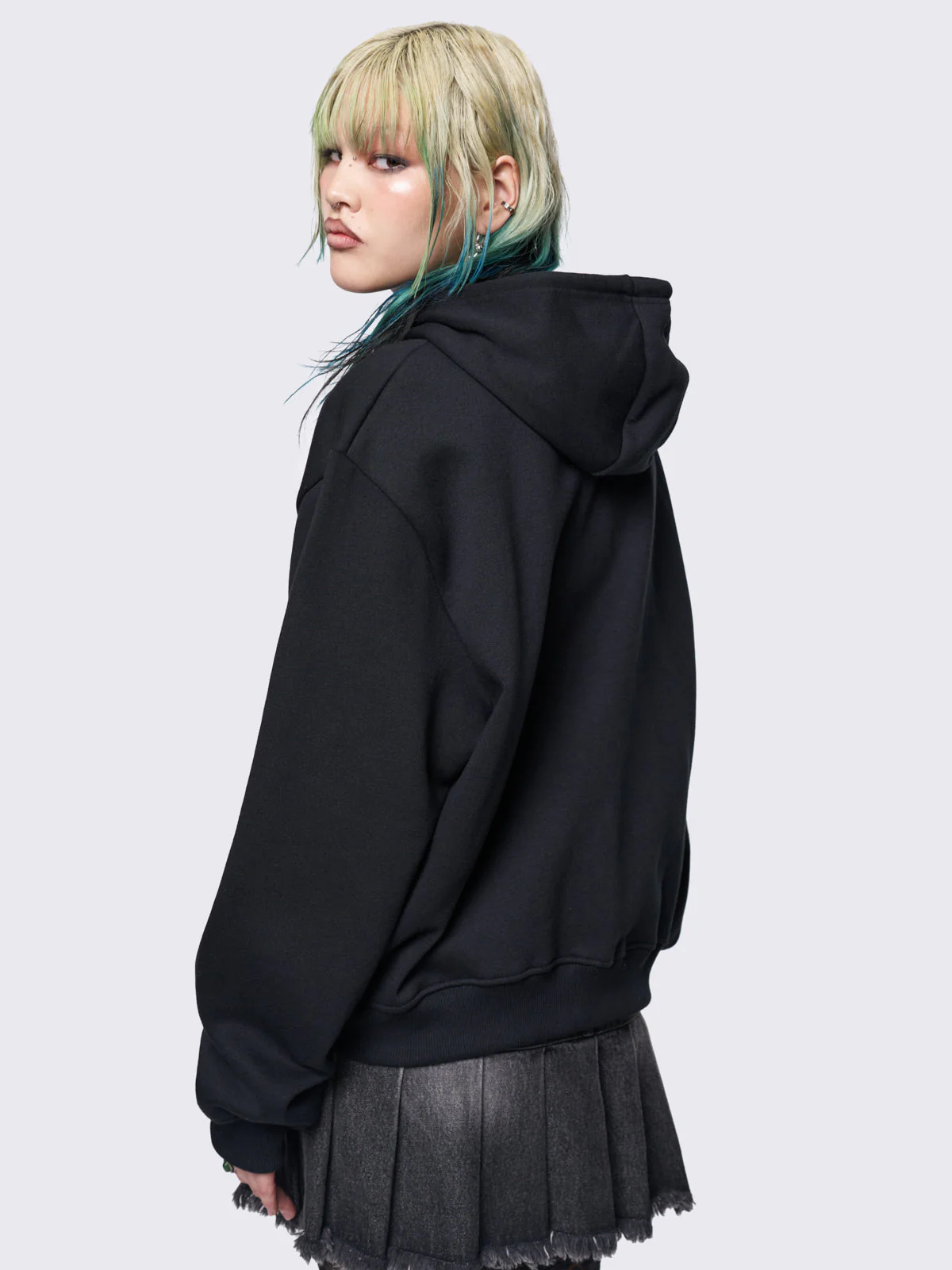 Minga Pixel Kitty Zip Up Hoodie