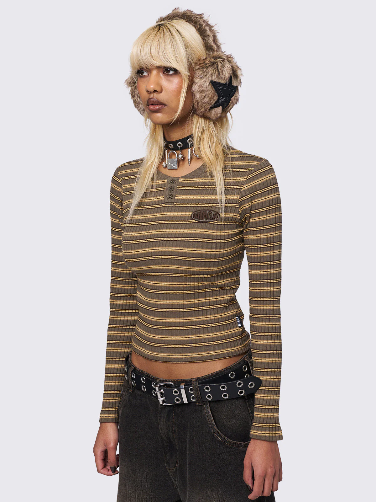 Minga Honey Striped Top