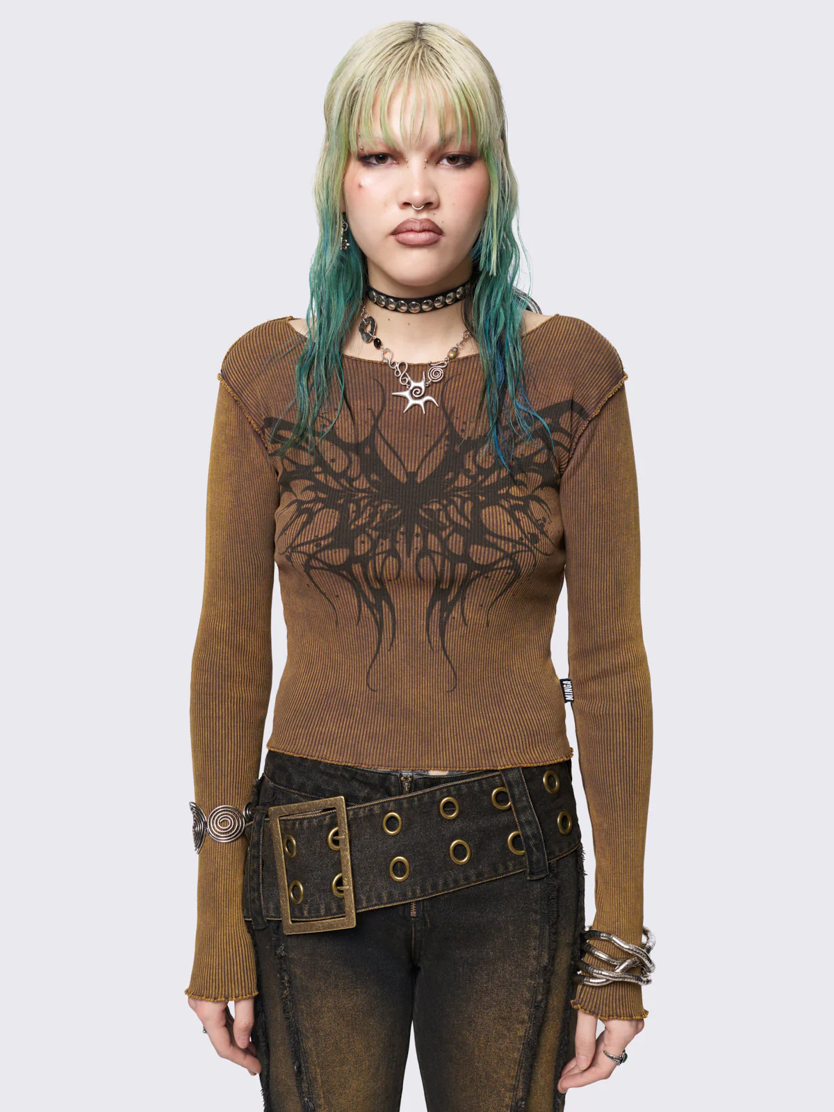 Minga Darkwings Washed Top