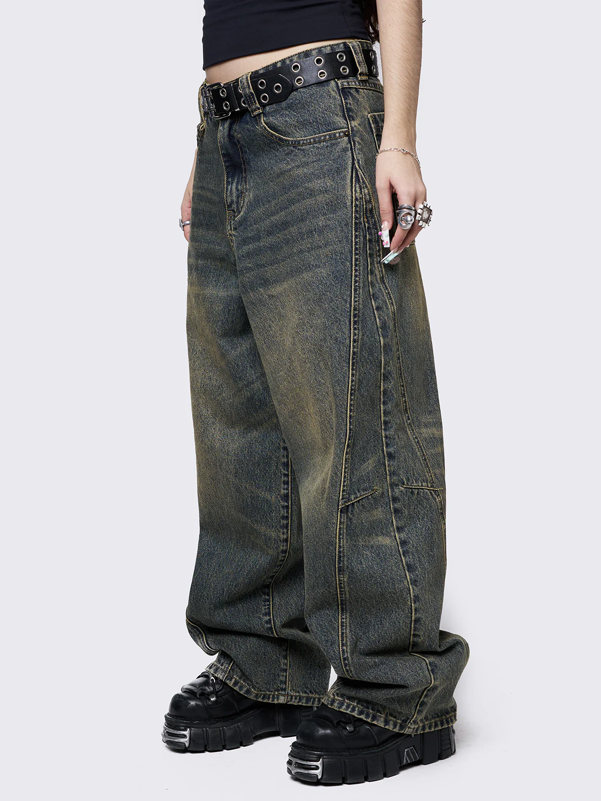 Minga Blue Super Baggy Jeans