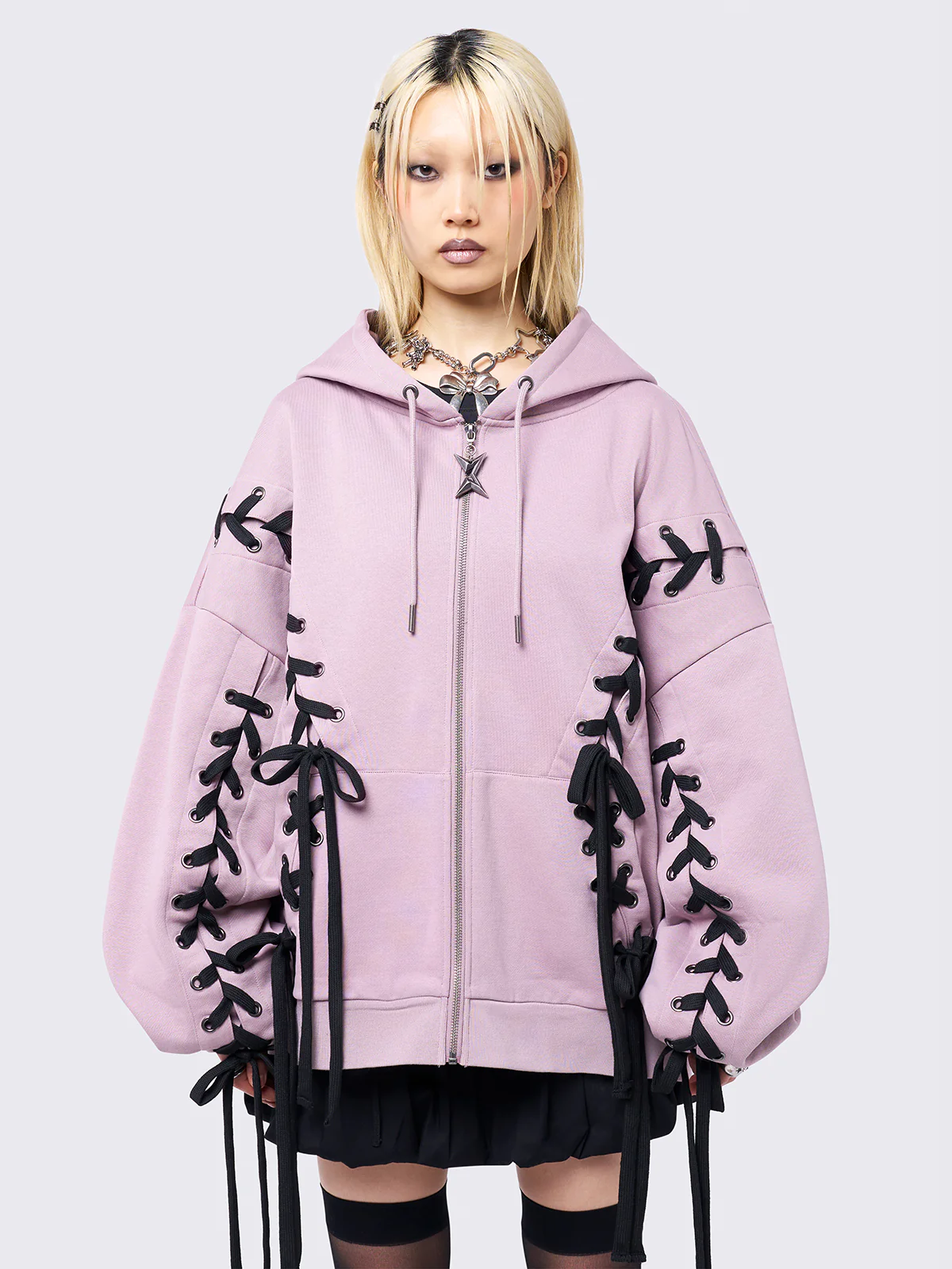 Minga Mia Pink Zip Up Hoodie