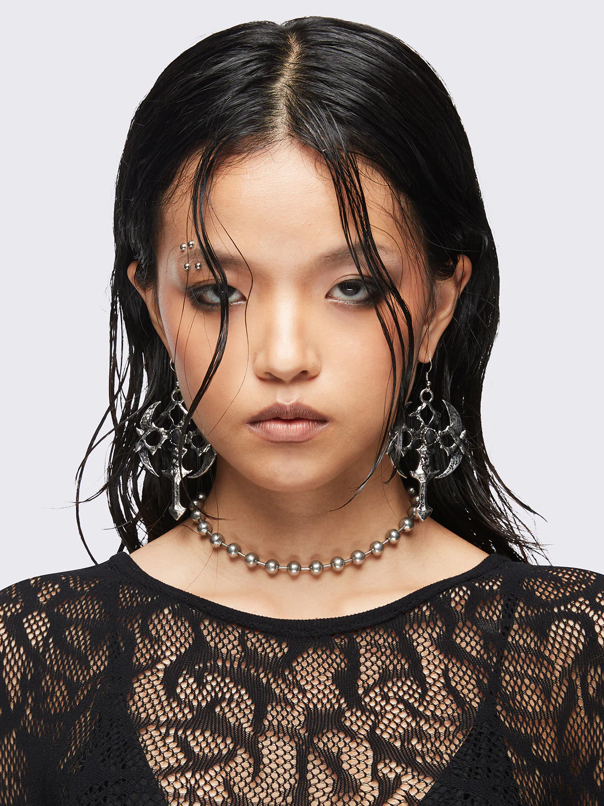 Minga Gothic Cross Earrings