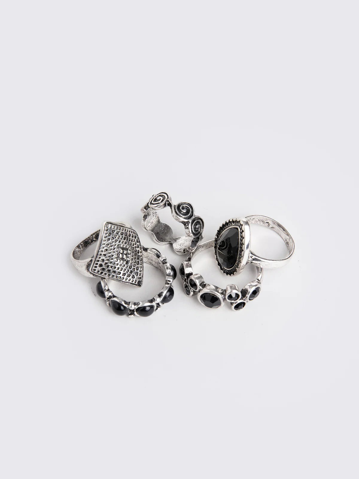 Minga Obsidian Ring Set