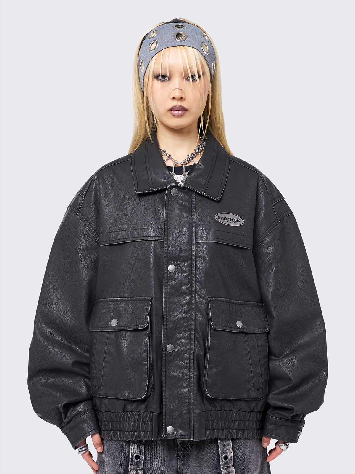 Minga Roxy Black Bomber Jacket
