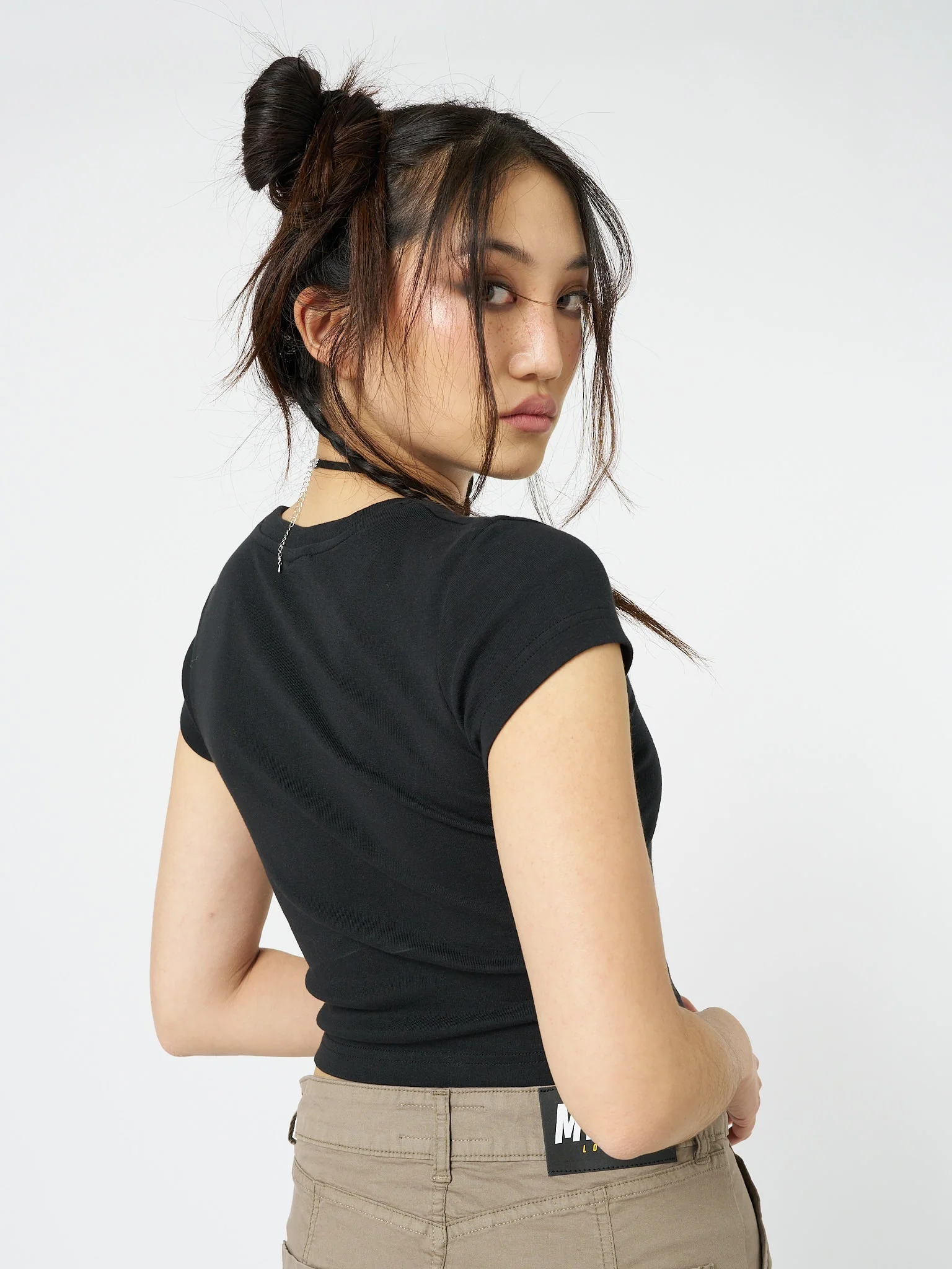 Minga Skeleton Black Baby Tee