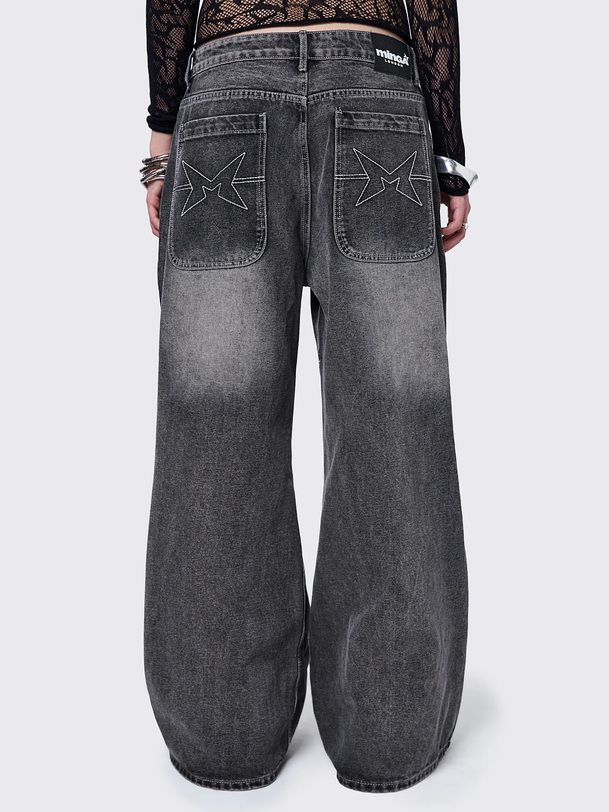 Minga Kim Black Baggy Jeans