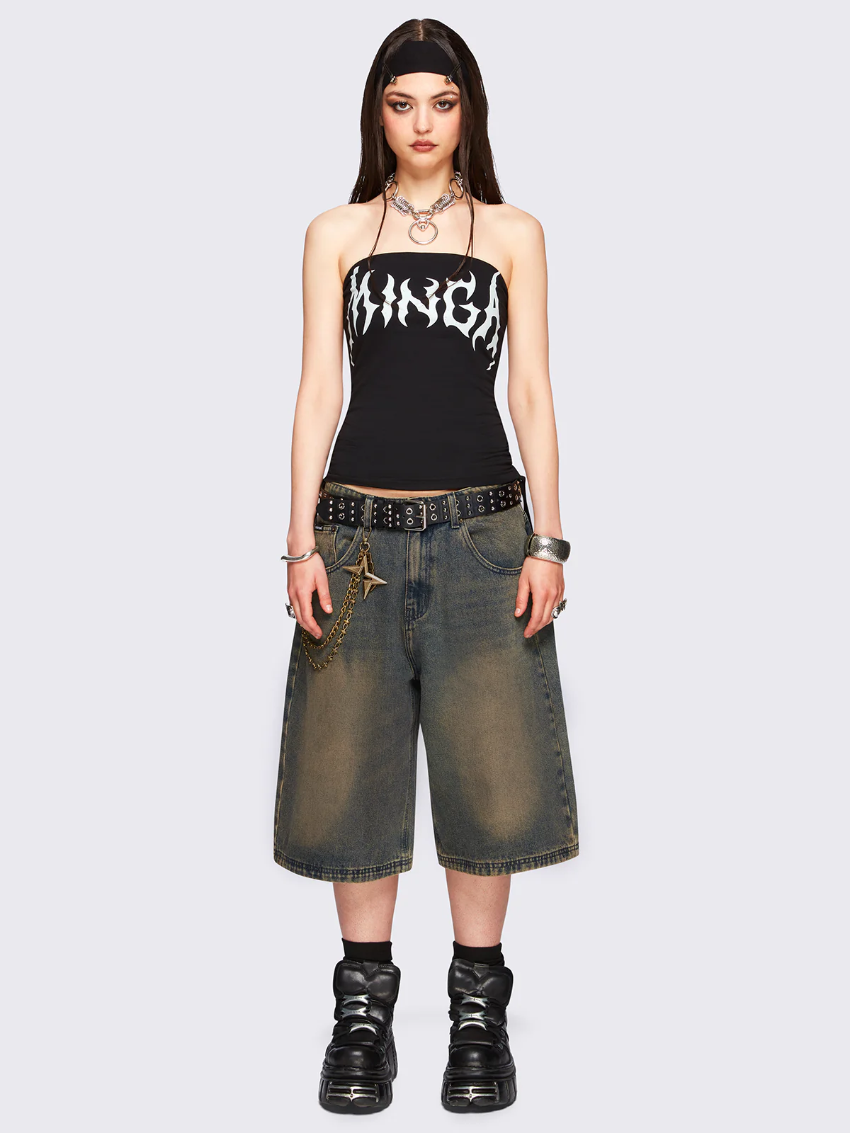 Minga Jen Blue Washed Jorts