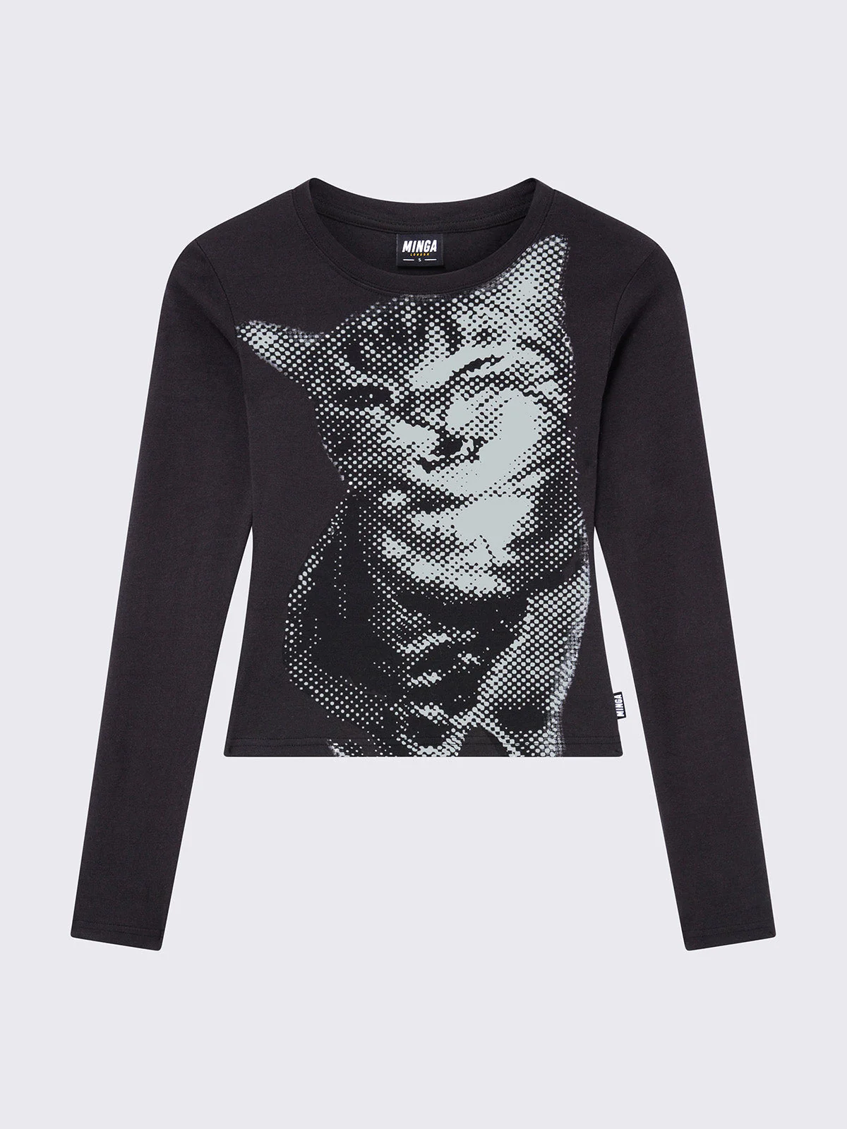 Minga Pixel Kitty Black Top