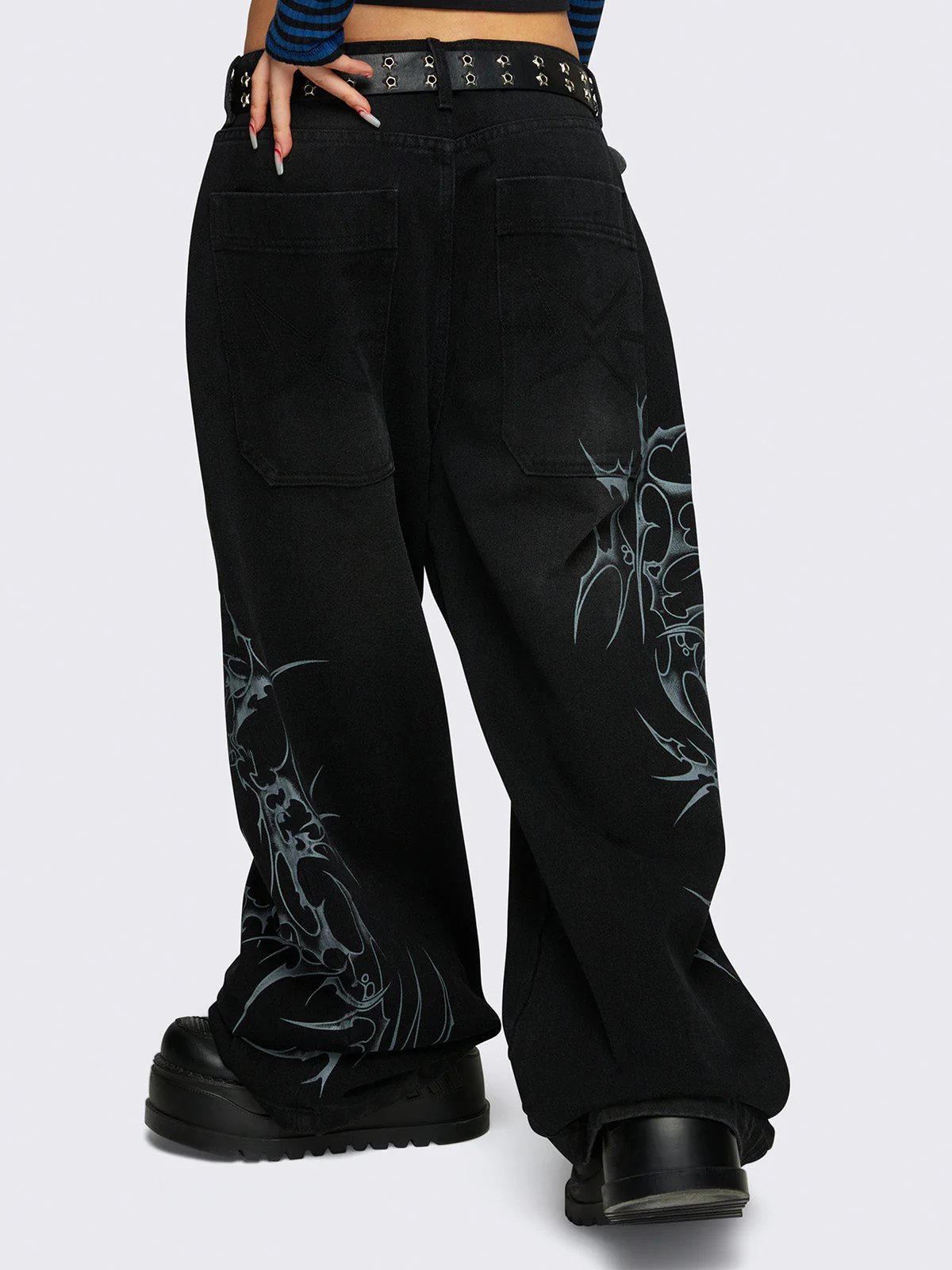 Minga Blaze Graphic Baggy Jeans