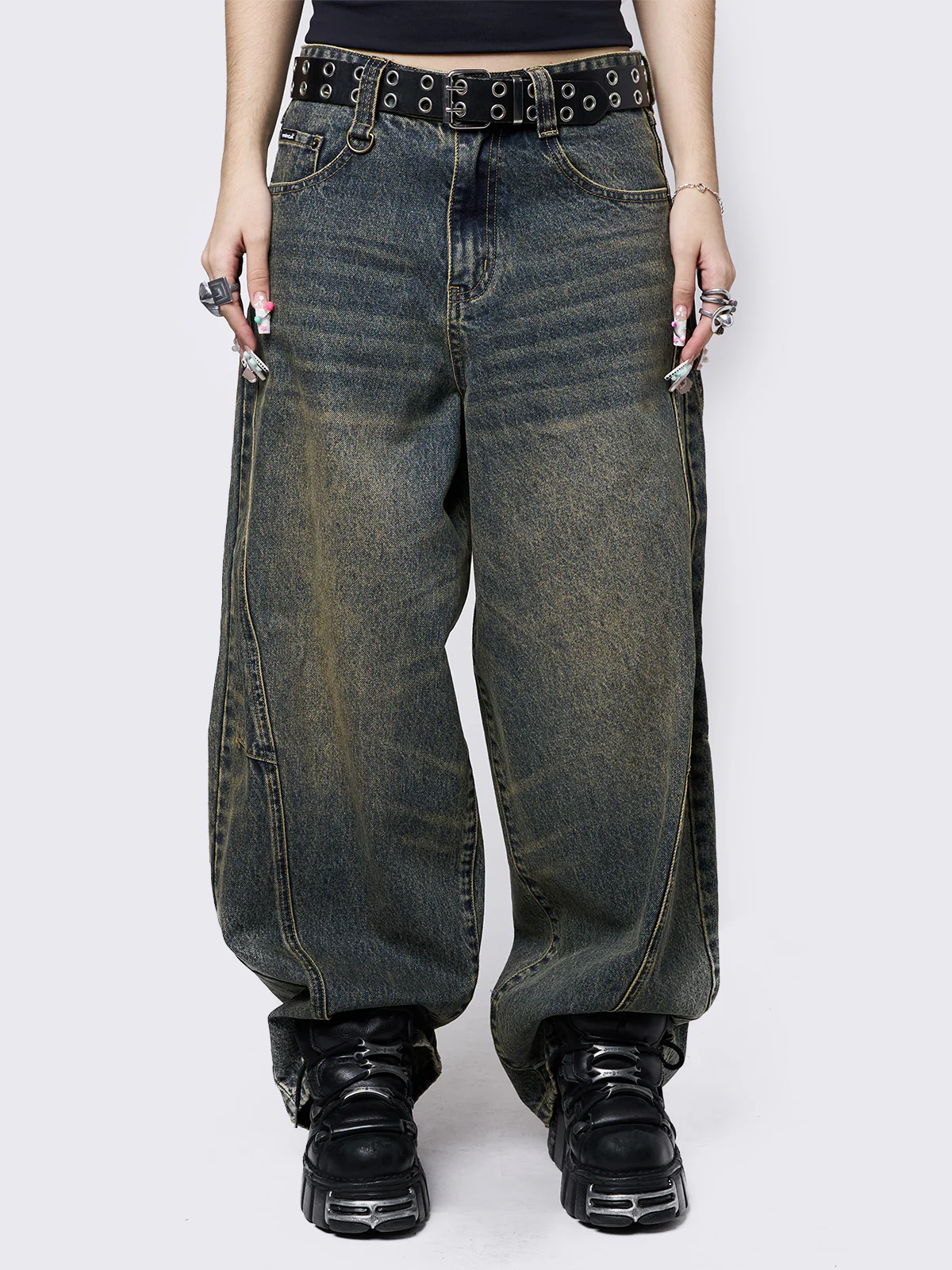 Minga Blue Super Baggy Jeans