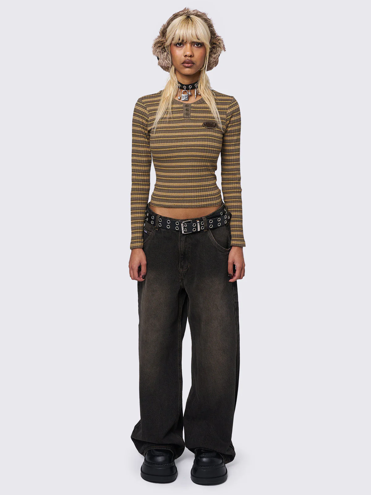 Minga Honey Striped Top