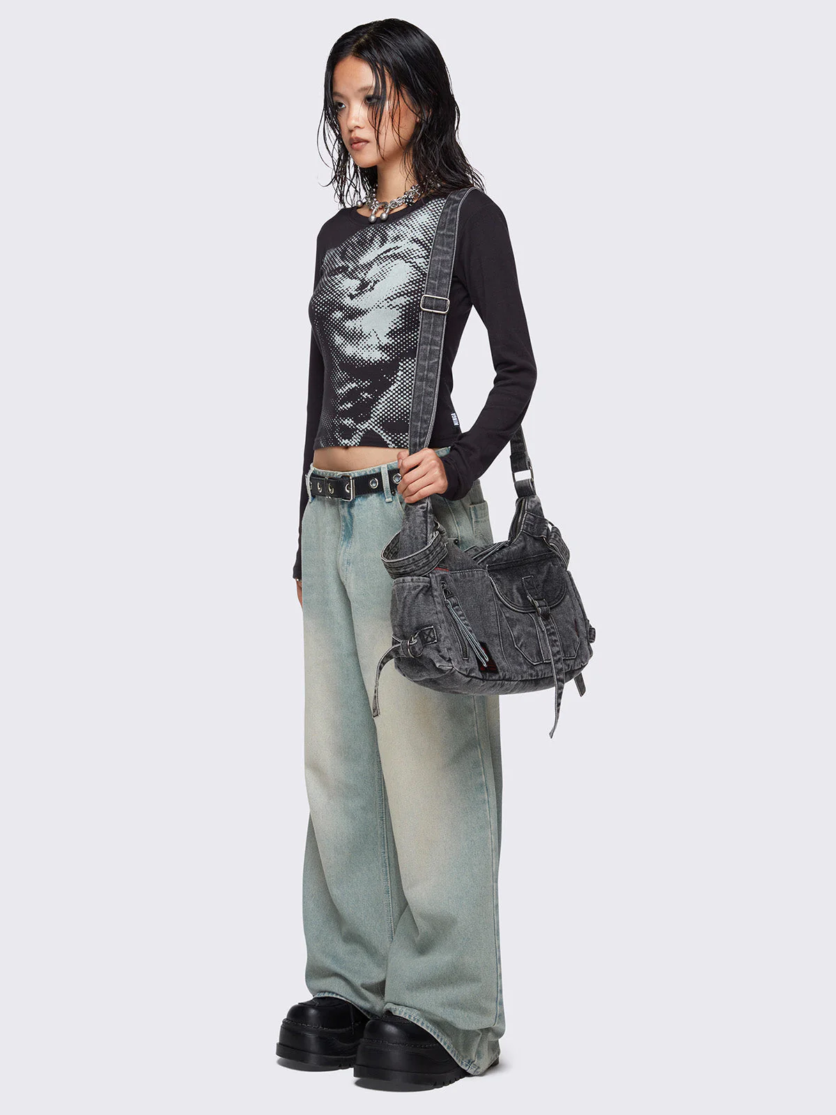 Minga Glen Blue Baggy Jeans