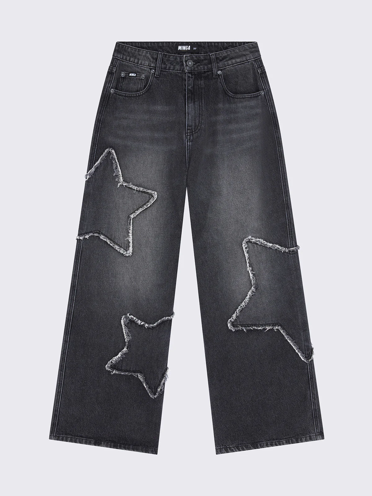 Minga Starburst Black Baggy Jeans