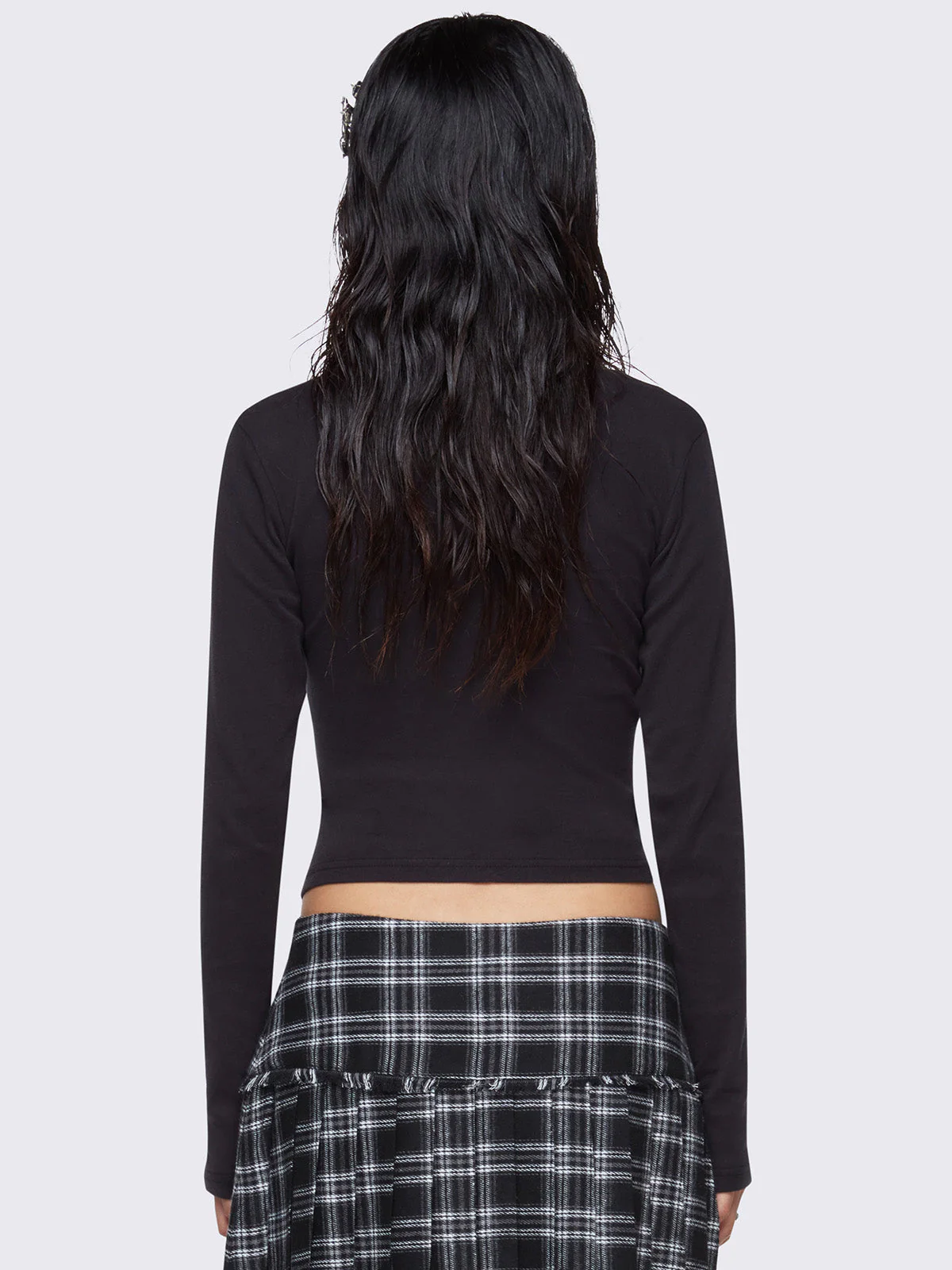 Minga Pixel Kitty Black Top