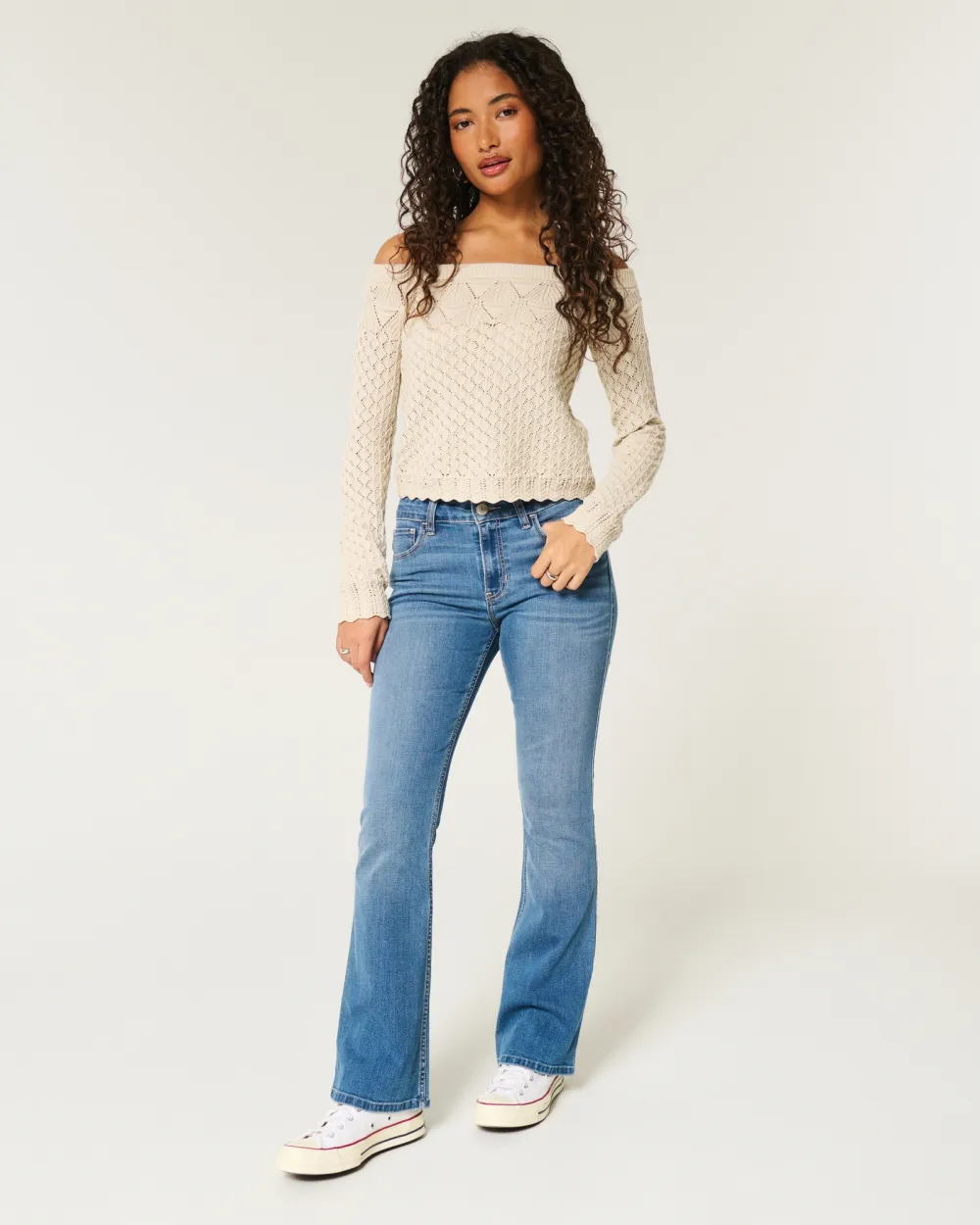 Mid-Rise Dark Wash Boot Jeans