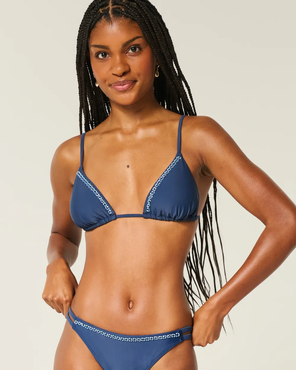 Embellished Triangle Bikini Top