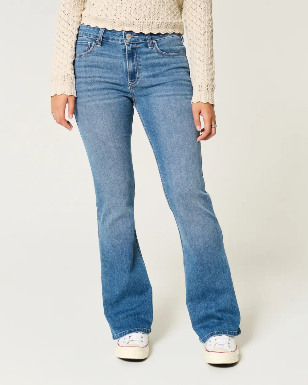 Mid-Rise Dark Wash Boot Jeans
