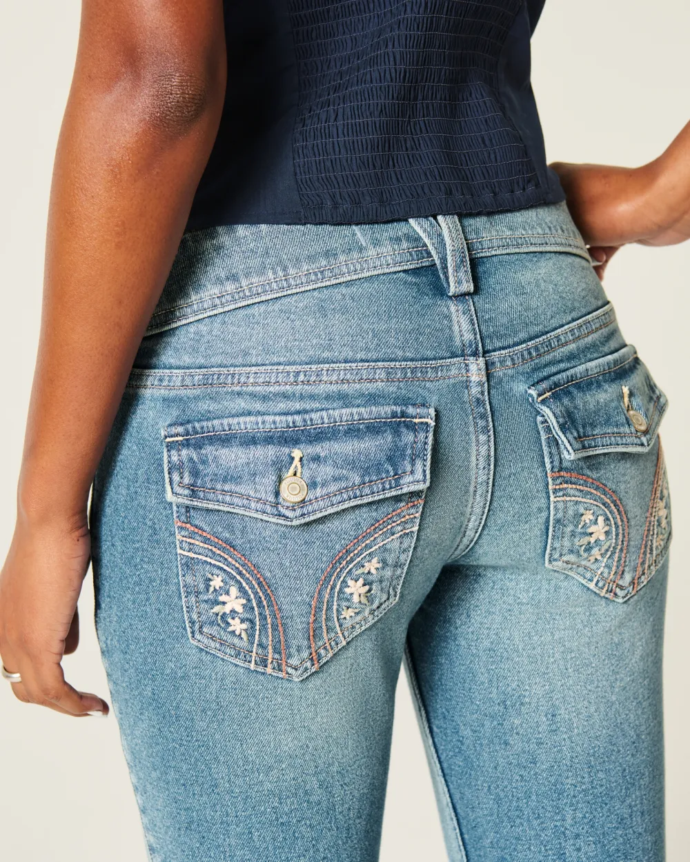 Low-Rise Light Wash Boot Jeans