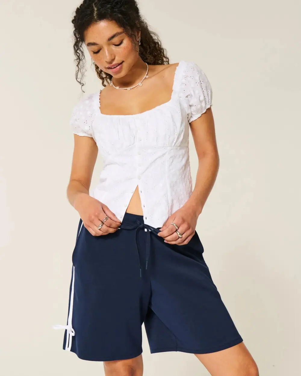 Gilly Hicks Active Cooldown Side Bow Shorts