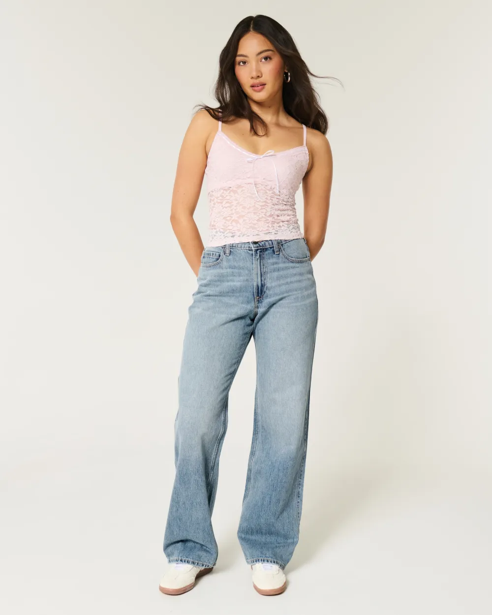 Curvy High-Rise Medium Wash Baggy Jeans