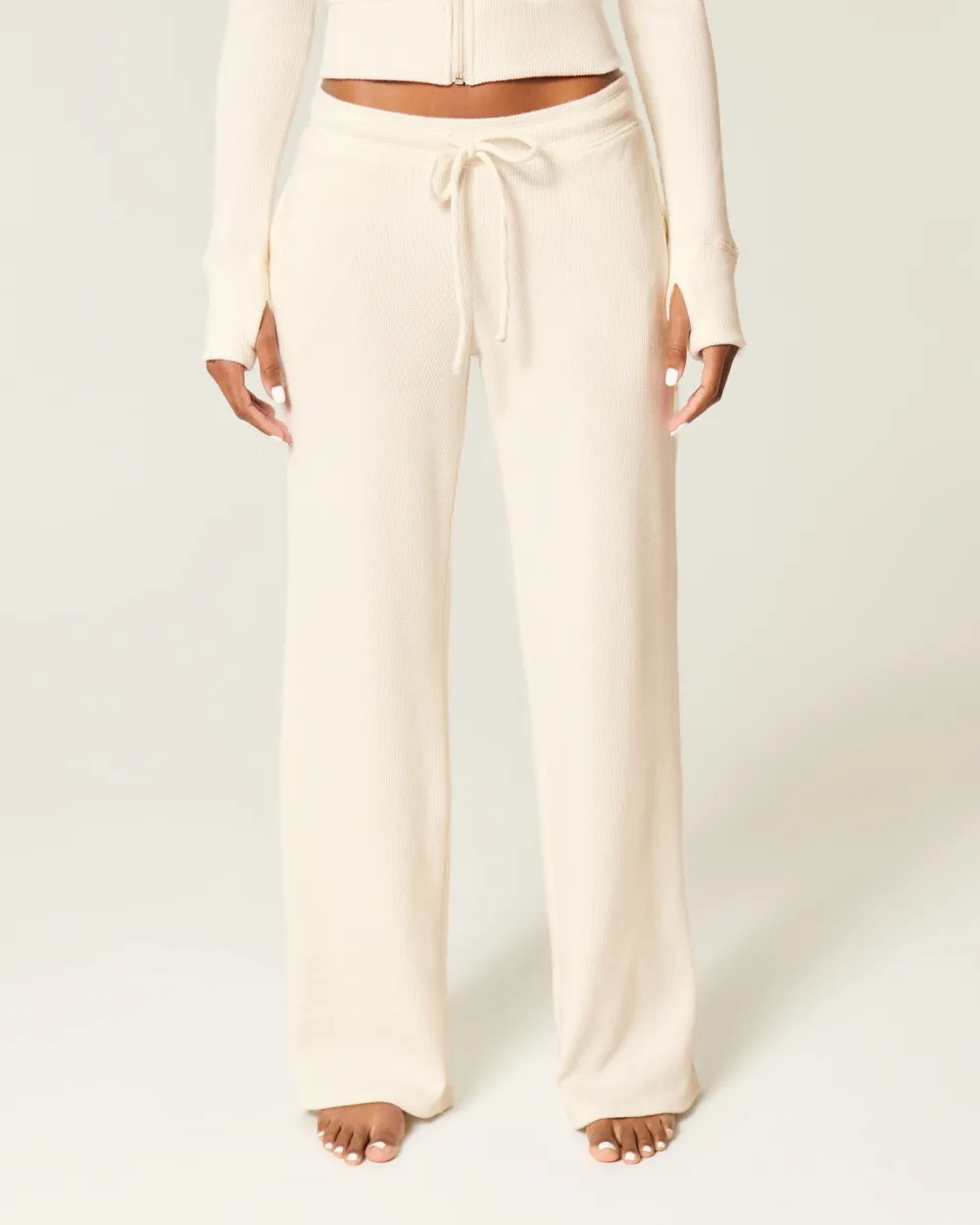 Gilly Hicks Waffle Lace Straight Pants