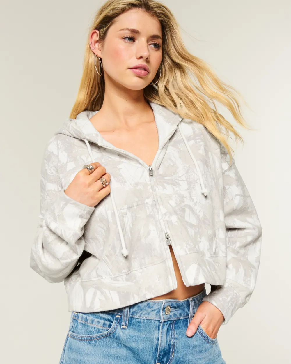 Easy Camo Zip-Up Hoodie