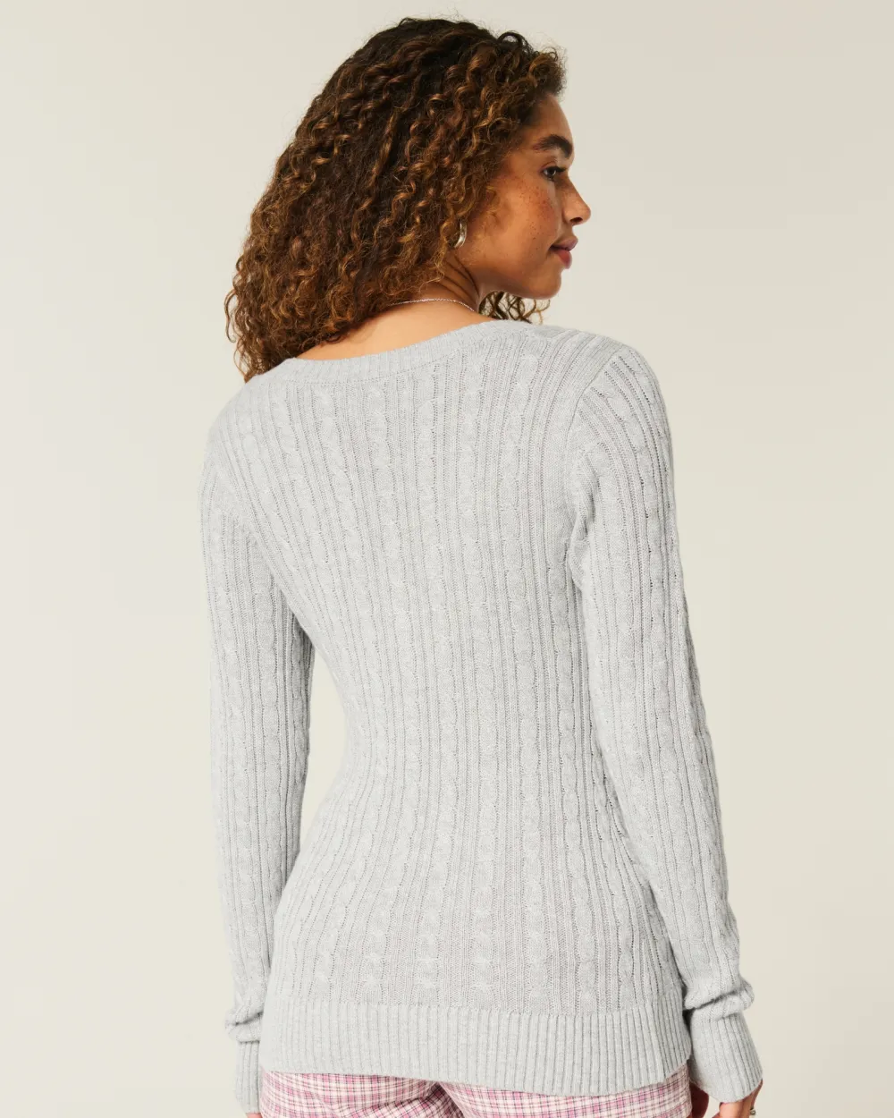 Cable-Knit Icon V-Neck Sweater