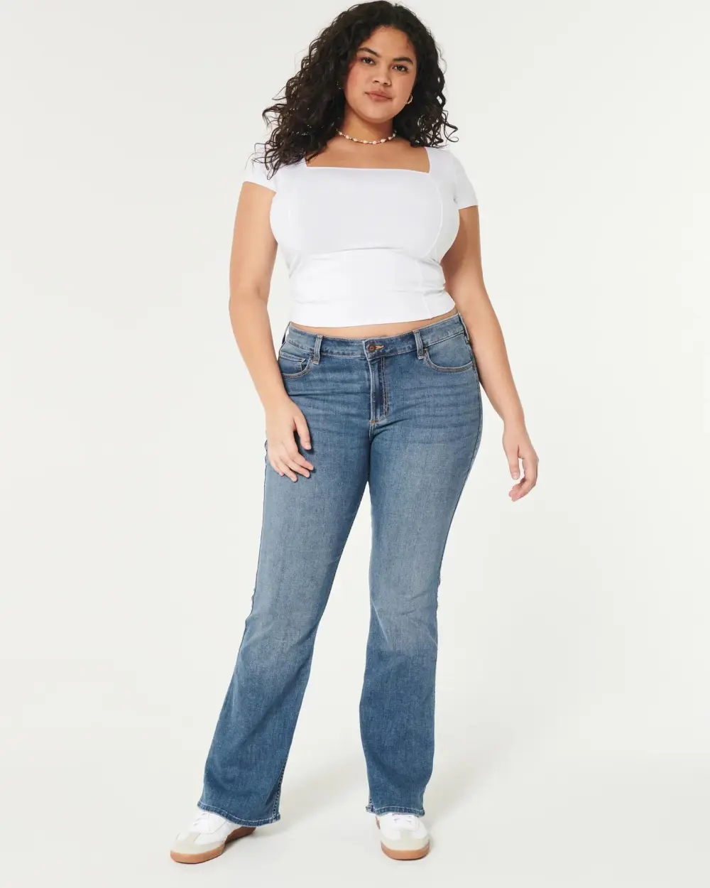 Curvy Mid-Rise Light Wash Boot Jeans