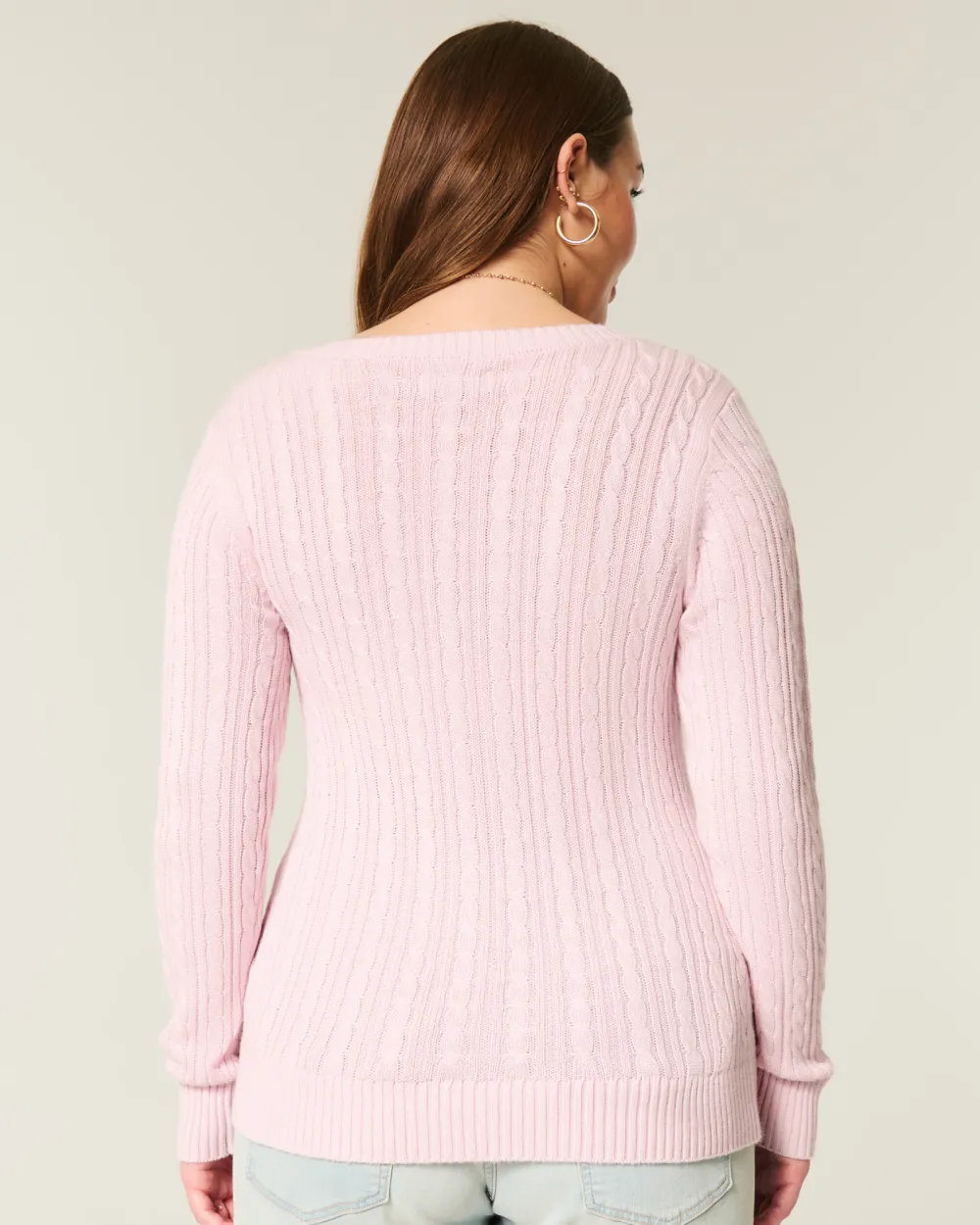 Cable-Knit Icon V-Neck Sweater